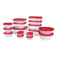 thumbnail image 2 of Rubbermaid EasyStore Rectangle, Square, and Round Food Storage Containers with Lids, 32-Piece Set, 2 of 6