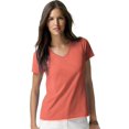thumbnail image 1 of Hanes T-Shirt à Col en V Nano-T pour Femmes, TG, Orange Vintage, 1 of 5