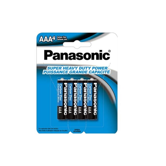 96 x AAA Panasonic Heavy Duty Batteries (24 Cards of 4)