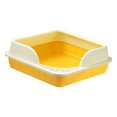 thumbnail image 4 of TISHITA Heightening Semi Closed Cat Litter Box Deep Toilet Anti ing Nonstick Kitty Yellow, 4 of 8