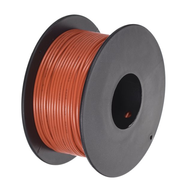 Uxcell 26AWG Stranded Wire Hookup 30M/100ft Orange, Electrical Wire UL1007 Spool