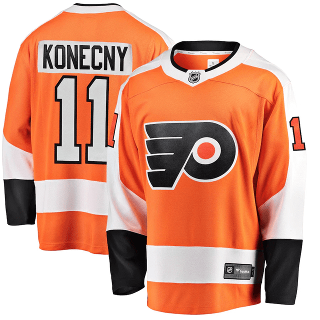 Travis Konecny Philadelphia Flyers NHL Fanatics Breakaway Home Jersey, Large