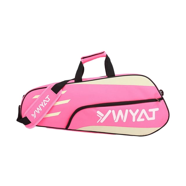 jinwen Badminton Racquet Bag Gym Bag Sports Equipment Bag Portable Racket Carry Bag Pink White