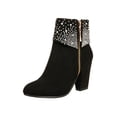 thumbnail image 2 of High-heeled Rhinestone Short Boots Women's Wedding Boots, 2 of 7