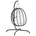 thumbnail image 5 of vidaXL Hanging Egg Chair with Cushion Anthracite Poly Rattan&Steel, 5 of 5