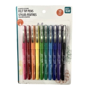 Pen+Gear, 10 Compte, feutre stylo, pointe fine, non toxique, couleurs assorties, se conforme à ASTM D4236