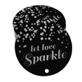 thumbnail image 1 of Inkdotpot Pack Of 100 Real Silver Foil Paper Tags Let Love Sparkle Wedding Favor Hang Tags, 1 of 6