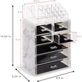 thumbnail image 4 of Sorbus Cosmetic Makeup Organizer with 7 Drawers and 16 Slots (Marble Design), 4 of 7