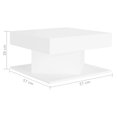 thumbnail image 3 of vidaXL Table Basse Blanche 57x57x30 cm Bois Manufacturé, 3 of 3