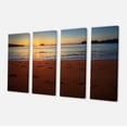 thumbnail image 2 of Foot printed Sandy Ocean Beach - Seashore Canvas Art Print, 2 of 3