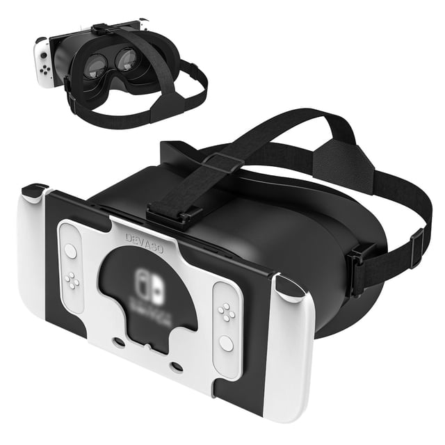 Tupoyi Casque VR pour Modèle Nintendo Switch Original et Switch OLED Amélioré, Lunettes de Réalité Virtuelle avec Lentilles HD Ajustables et Courroie de Tête Confortable, Trousse Labo, Lunettes 3D