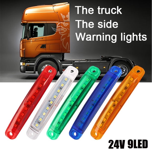 1pc 24V 9 LED Auto Side Marker Indicator Lights Car External
