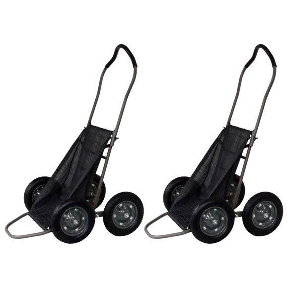 Hawk Crawler Capacity Foldable Multi Use Game Recovery Cart (2 Pack)