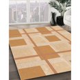 thumbnail image 3 of Ahgly Company Tapis d'Intérieur Lavable en Machine Carré Transitionnel Marron Or, 7 Pieds Carré, 3 of 7