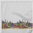 thumbnail image 3 of Soimoi Rayon Fabric Buildings Panel Decor Fabric Printed Yard 56 Inch Wide, 3 of 3