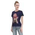 thumbnail image 4 of T-Shirt Basique à Manches Courtes pour Femmes Demon Slayer Lame Temple Ganlu Mili, 4 of 6