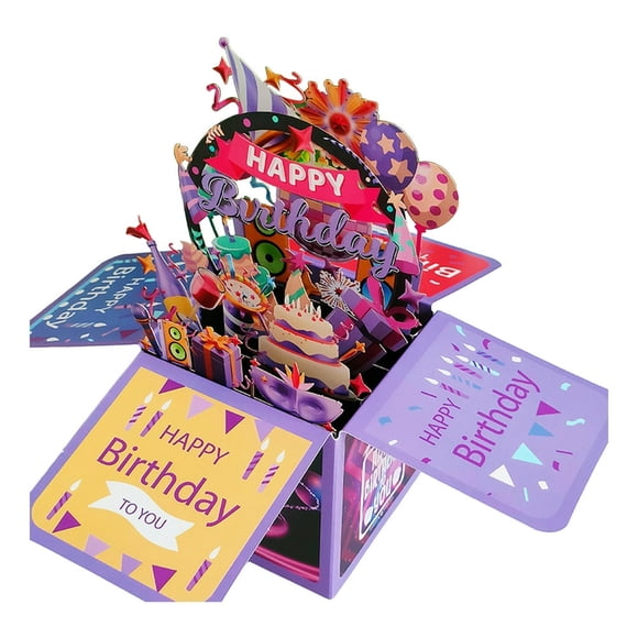 CHUANK Pop Up Birthday Cards 3D Greeting Card Handcrafted Happy Birthday Card Gifts for Kids Teens Women Men Son Daughter