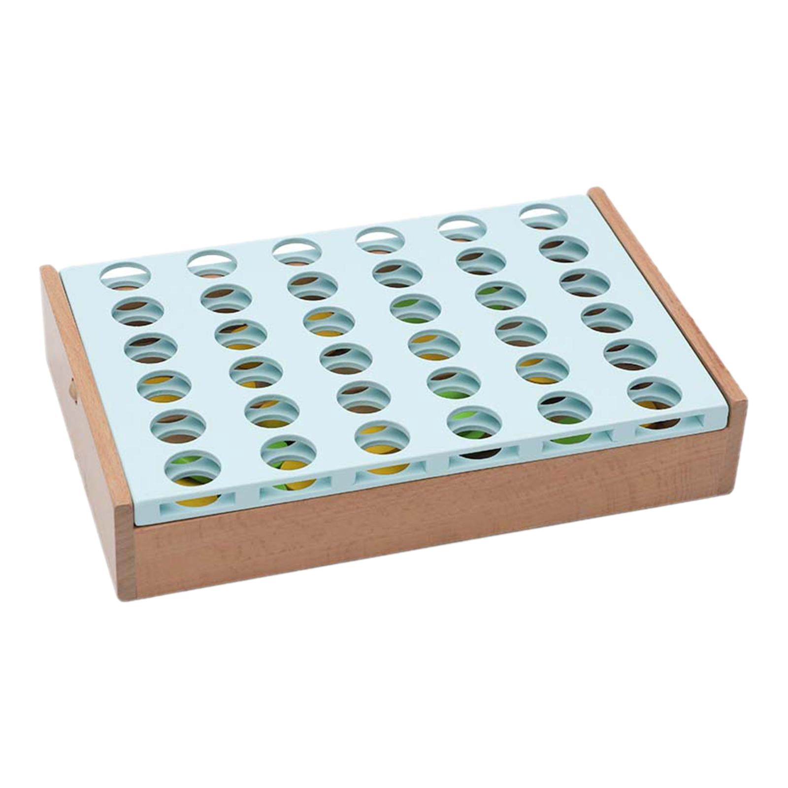4 in A Row Game Four in A Row Family Board Game Wooden Connect Game Classic Strategy Game for Boys Girls Kids Adults Picnic