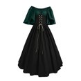 thumbnail image 1 of UPPADA Robes de Foire Renaissance pour Femmes, Robes Médiévales Irlandaises Traditionnelles Grande Taille, Robe à Volants, Corset, Robe Rétro de Cosplay, 1 of 5