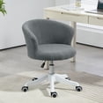 thumbnail image 2 of Vinsetto Fluffy Office Chair with Adjustable Height, Armless, Grey, 2 of 10