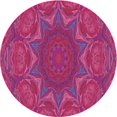 thumbnail image 1 of Ahgly Company Tapis d'Intérieur Lavables en Machine, Ronds, Rose Fluo Transitionnel, Ronds de 5', 1 of 7