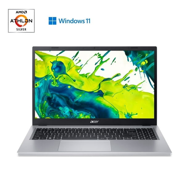 Restored Acer Aspire 3 15.6" FHD AMD Athlon AAN7120U, 8GB LPDDR5, 256GB SSD, Windows 11 (Silver) - Refurbished Good