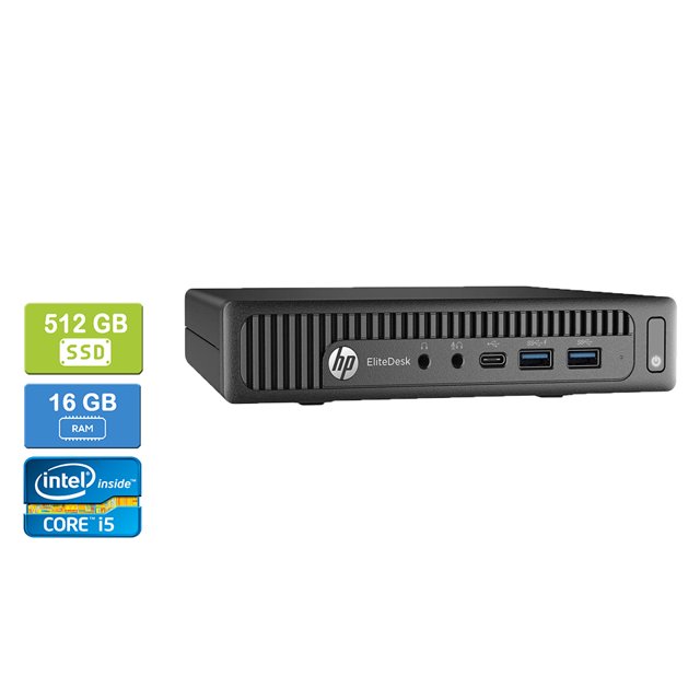 Refurbished: HP 800 G2 Intel Core i5-6500T 16GB 512GB SSD Win 10 Pro