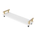 thumbnail image 2 of Bathroom Sink Organizer, Fast Drying Sink Tray Versatile Simple Decorative Tidy white gold handle, 2 of 9