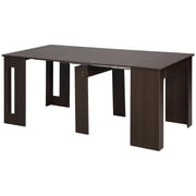 HOMCOM Folding Dining Table, Kitchen Table for Small Spaces Brown