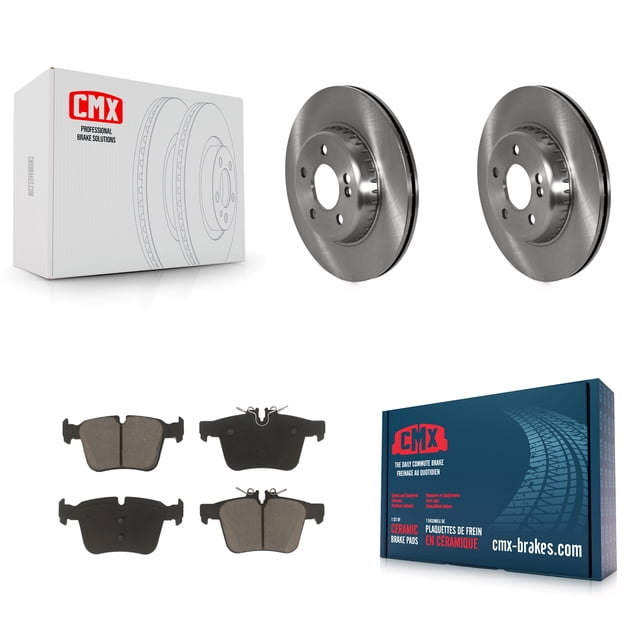 CMX Rear Disc Brake Rotors and Ceramic Pads Kit for Car Mercedes-Benz C300 C400 C350e K8C-103249