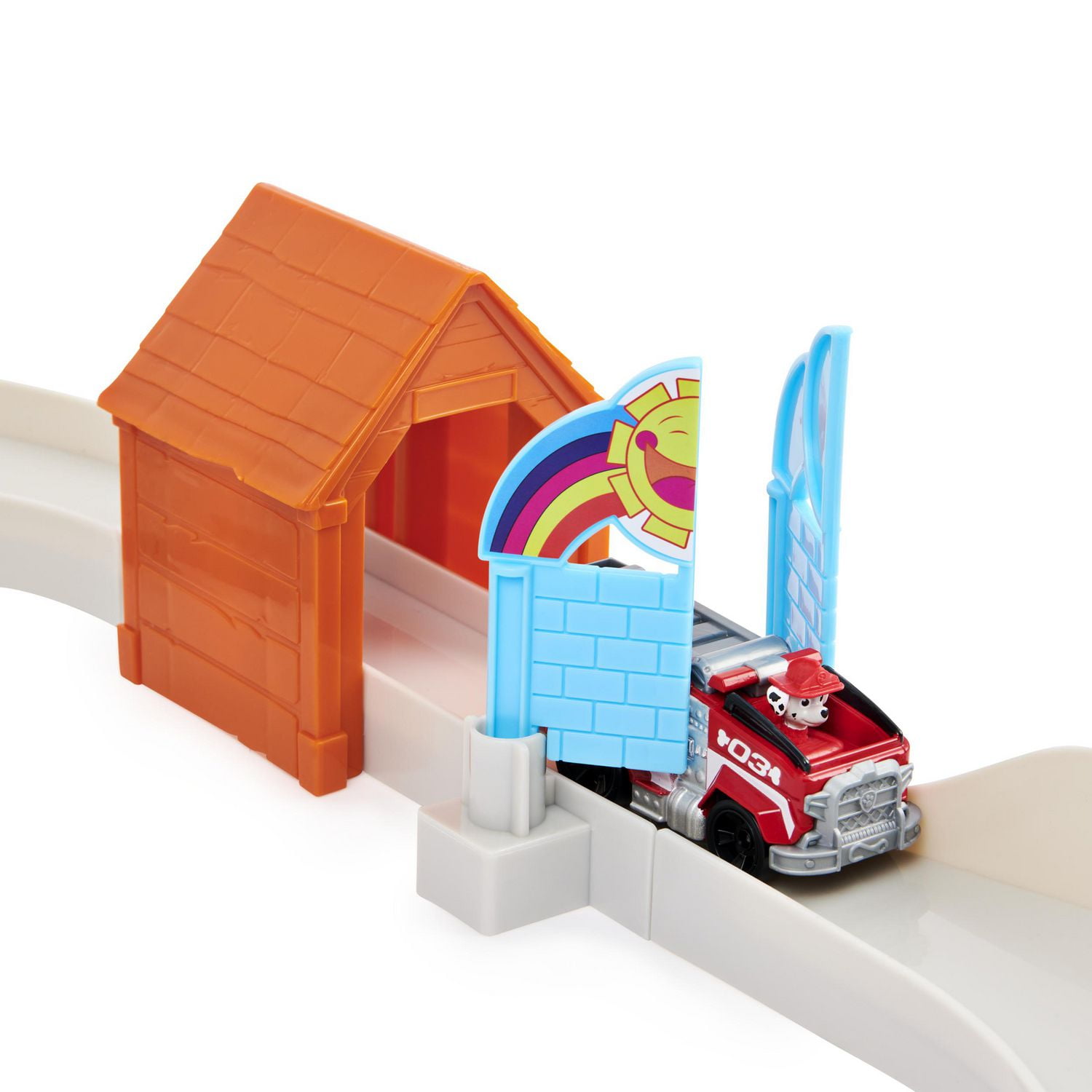 PAW Patrol, True Metal Total City Rescue Movie Track Set with Exclusive Marshall Vehicle, 1:55 Scale, Kids Toys for Ages 3 and up