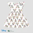 thumbnail image 1 of Disney Minnie Mouse Robes Filles Graphiques Manches à Volants Tenues Décontractées d'Été Cadeaux Tailles 2-8T, 1 of 6