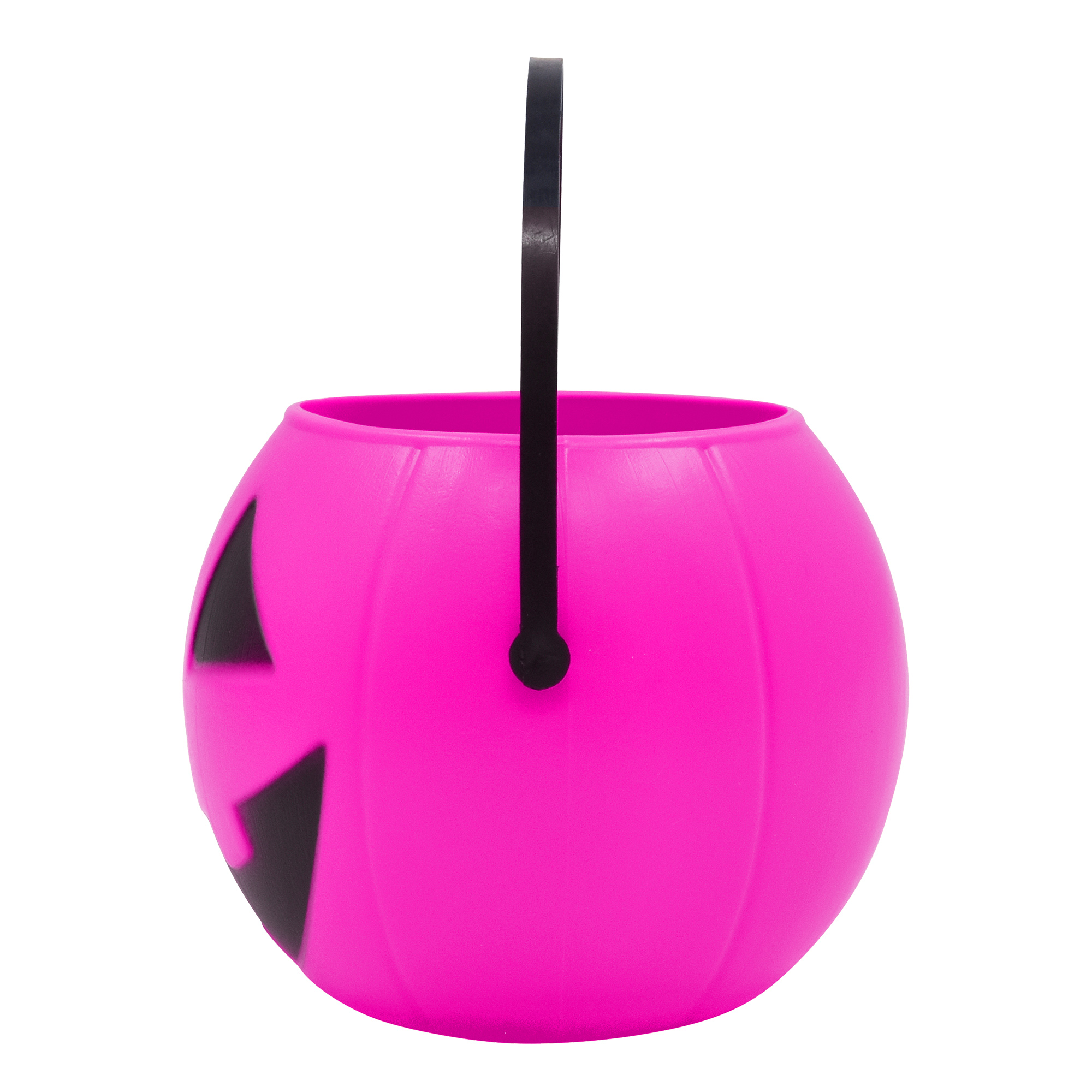 Seau en plastique miniature rose citrouille d'Halloween, sac pour la collecte de bonbons, par Way to Celebrate