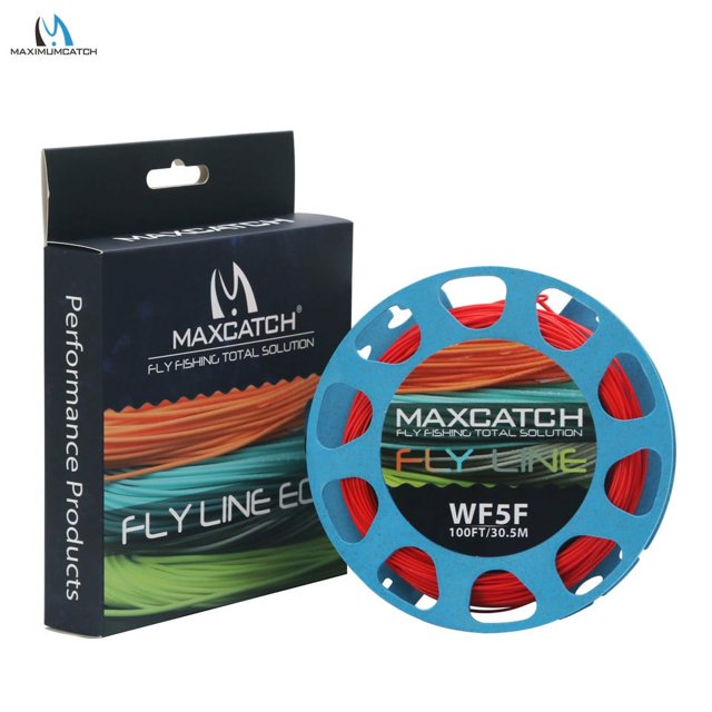 Ligne de Pêche à la Mouche Flottante vers l'Avant de 1 à 8 Wt, 100 Pieds, Multicolore, Ligne de Mouche, Rouge Feu, WF2F