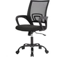 thumbnail image 1 of BestOffice Ergonomic Computer Office Chair, Mid-Back Adjustable Swivel Task Chair with Lumbar Support, Mesh/Fabric, Black, 1 of 7