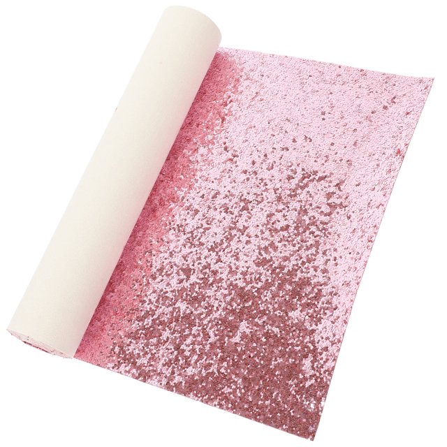Minkissy 1Pack Glitter Sequin Sheet Pink For Wrapping Craft Material Women