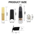 thumbnail image 3 of pitrice 1 Set Clarinet Mouthpiece Kit with Ligature Saxophone Good Sound Reed Clip Fastener Cushions Clamp for Beginner, 3 of 8