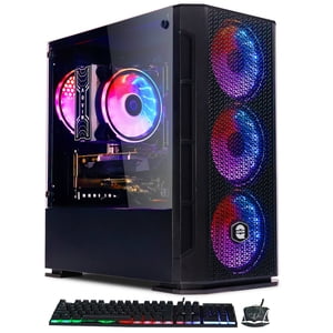 AQVIN AQ10 Bureau de jeu de tour - Intel Core i7 Processeur jusqu'à 4.6Ghz, 1TB SSD, 32GB RAM, GeForce RTX 3050 GDDR6 6GB, HDMI,Clavier jeu & Souris- Windows 11 Pro