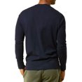 thumbnail image 2 of SLM Mens Cotton Thermal Tops Waffle Knit or Plain Henley Shirts -Large-Basic Navy, 2 of 2