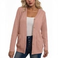 thumbnail image 1 of HAiming Womens Knit Cardigan Long Sleeve Button down V Neck Solid Color Lightweight Sweaters with Pockets, 1 of 4