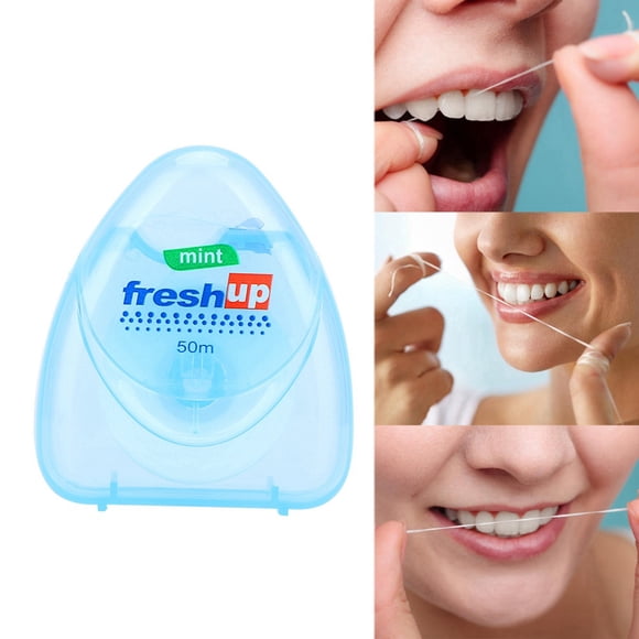 Greensen Dental Floss, Bacteria Removal Dental Floss,50m Dental Floss Bacteria Plaque Removal Tooth Cleaner Oral Hygiene Supplies