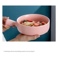 thumbnail image 3 of serony Ceramic Salad Bowl Handled Solid Color Adorable Washable Cute Home Breakfast Dinner Soup Fruit Bowls Tableware Grey, 3 of 8
