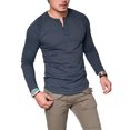 thumbnail image 2 of Innerwin Hauts d'Été Manches Longues T-Shirts Hommes Usage Quotidien Blouse Décontractée Grise 4TG, 2 of 3