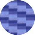 thumbnail image 1 of Ahgly Company Machine Washable Indoor Round Transitional Sky Blue Area Rugs, 8' Round, 1 of 7