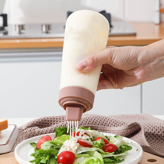 Chmadoxn Kitchen Gadgets, Kitchen Accessories, Condiment Squeezing Bottles 11 Ounces With Flip Top Hot Condiment Bottles Squeezing For Condiments Oil Icing Liquids Condiment Squeeze Bottles