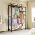 thumbnail image 2 of QinaQin Heavy-Duty Metal Clothes Rack - Freestanding Wardrobe Storage System - Adjustable Shelves and Hanging Rods - Large Storage Capacity, Suitable for Bedrooms and Laundry Rooms, 2 of 7