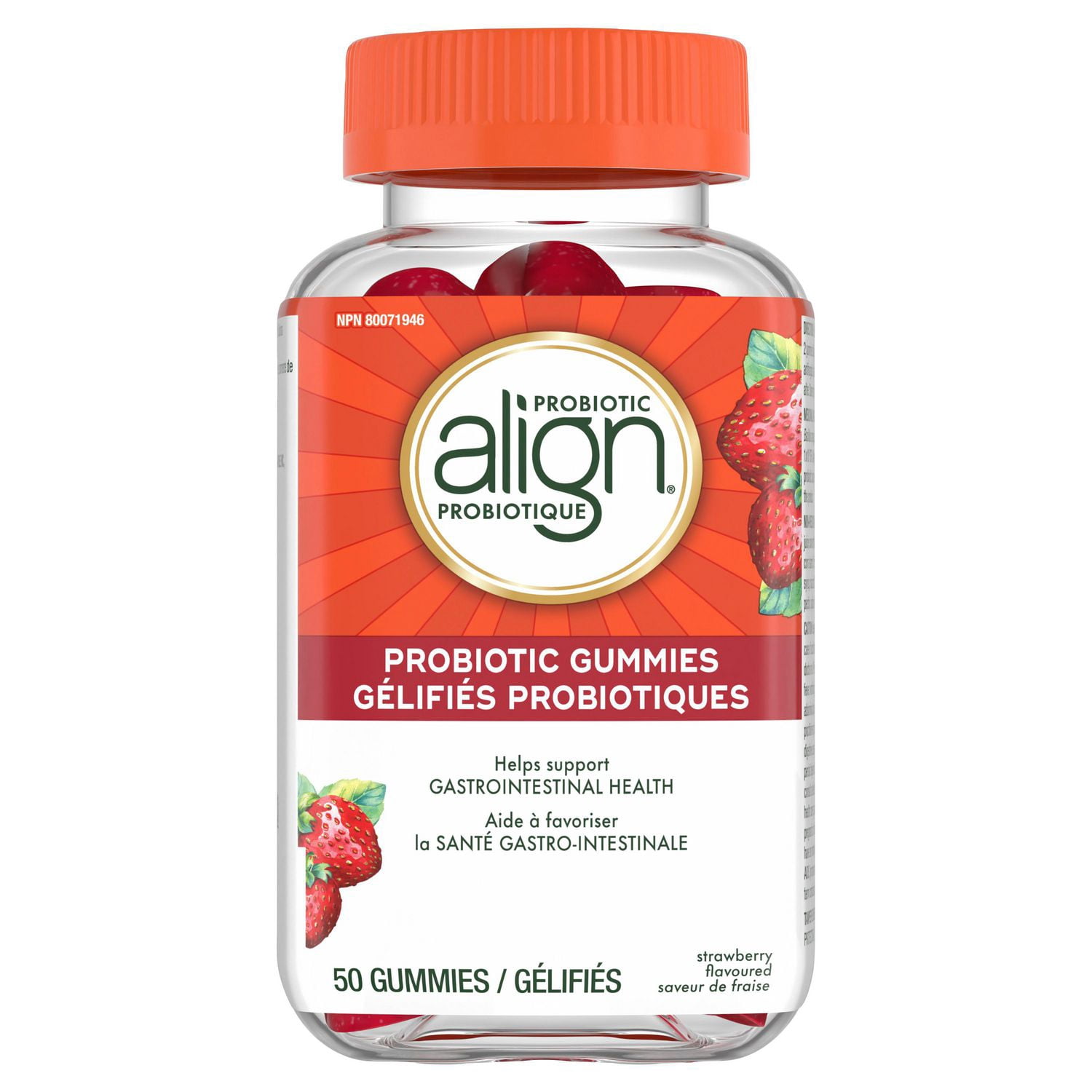 Align Gommes Probiotiques, Saveur de Fraise