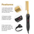 thumbnail image 4 of Electric Hot Comb Hair Straightening Heat Pressing Comb Ceramic Curling Flat Iron Curlers, 4 of 4