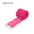 thumbnail image 2 of Uxcell 3.14 inch Wide 10 Yard Lace Ribbon Floral Pattern Rose Red Embroidered Lace Trim for Sewing Making, Gift Wrapping, 2 of 5