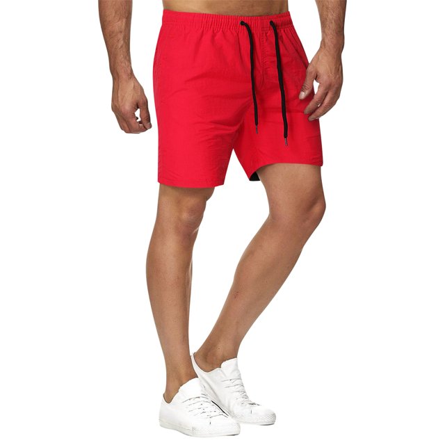 Plebaso Men's Quick Dry Shorts Drawstring Athletic Running Shorts Lightweight Summer Beach Sports Shorts